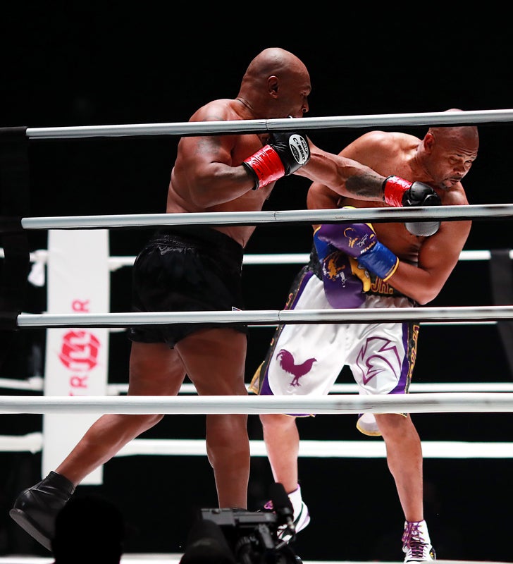 Roy Jones Jr. And Mike Tyson Battle To A Draw But Tyson Eye’s Rematch: “We Gotta Do This Again”