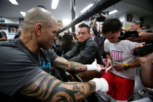Miguel Cotto Answers a Few Questions at Wild Card Gym about Daniel Geale