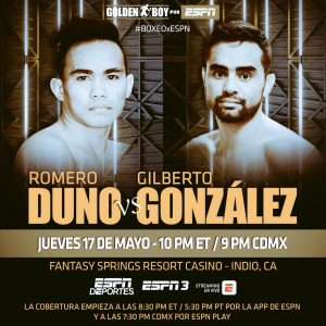 Romero “Ruthless” Duno & Gilberto Gonzalez Headline Golden Boy Boxing on ESPN