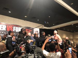 Wilder, Fury Exchange (More) Words And Shoves At Final Pre-Fight Presser